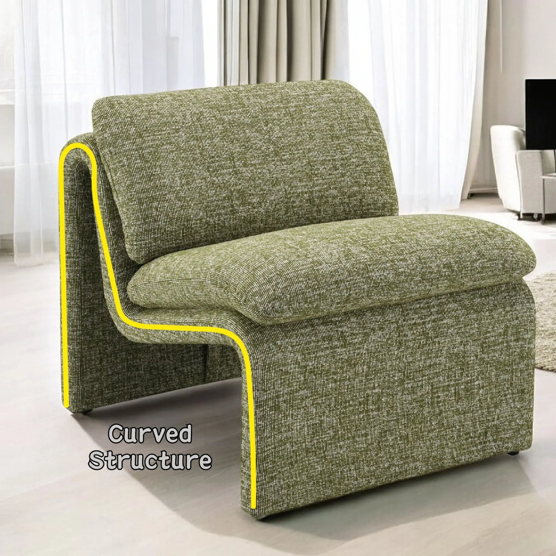Jaeda - Innovative Elegance Accent Chair In Curved Shape Acme