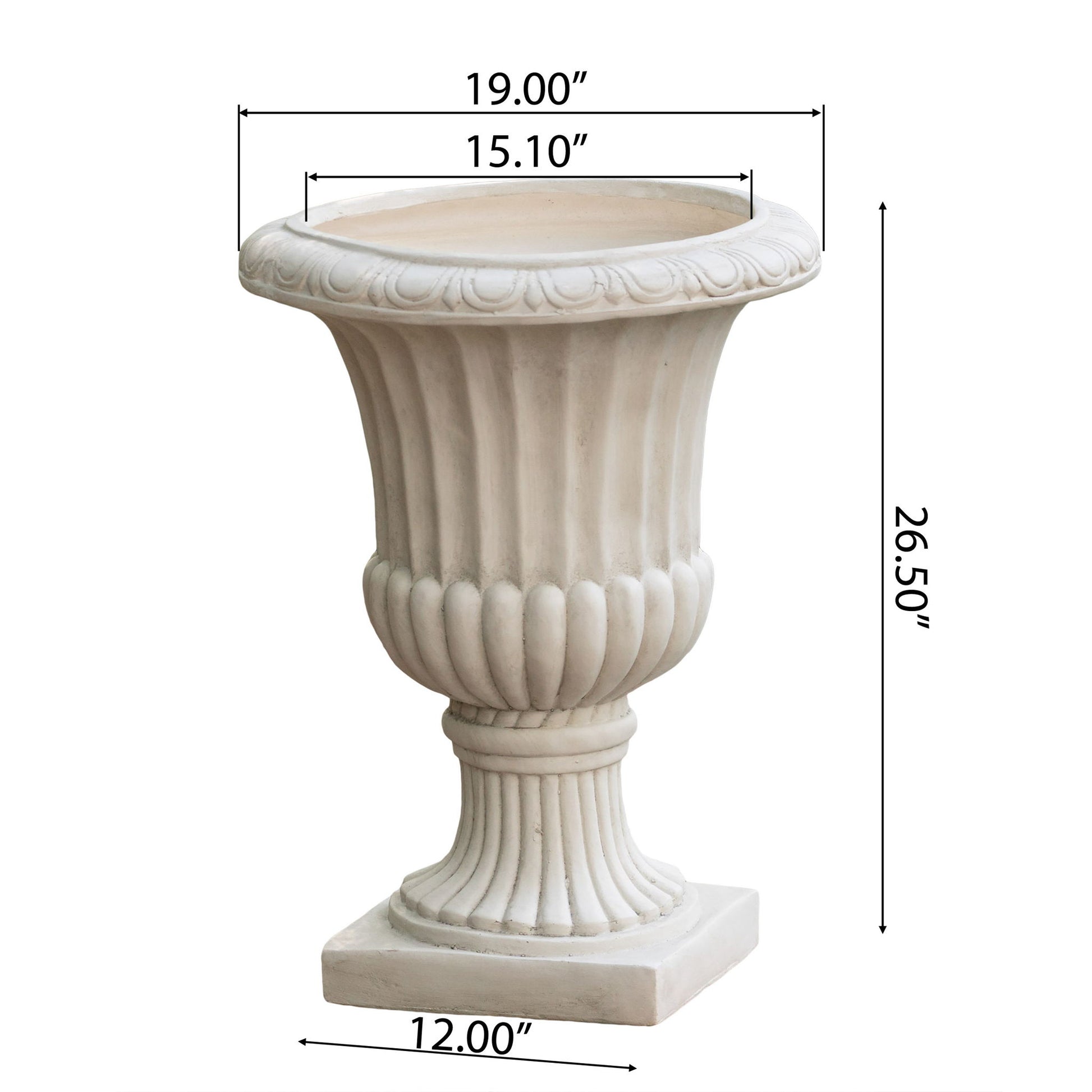 Classic Italian Urn Planter - Antique White Noble House