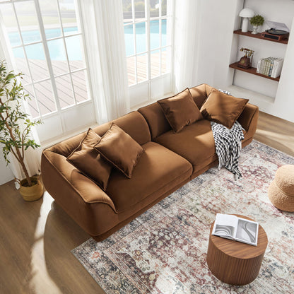 Nordic Modern Sofa With Removable Pillowcase, High Density Sponge Filling, 4 Throw Pillows Home Essentials
