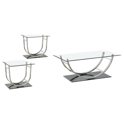 Danville - Glass Top Coffee Table Set Coaster Fine Furniture