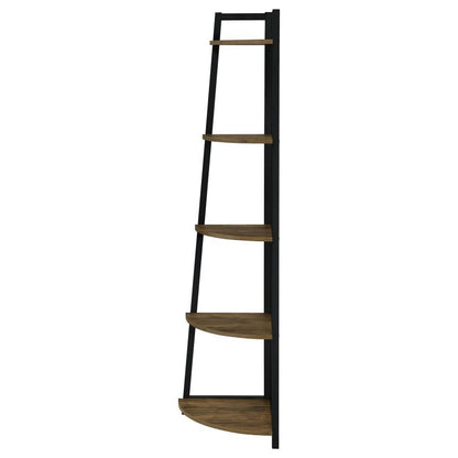 Jacksonville - 5-Shelf Bookshelf - Black And Aged Walnut CoasterEveryday