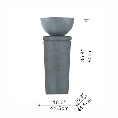 Zen Bowl Water Fountain, Outdoor Bird Feeder / Bath Fountains, Relaxing Water Feature For Garden Daily Nest