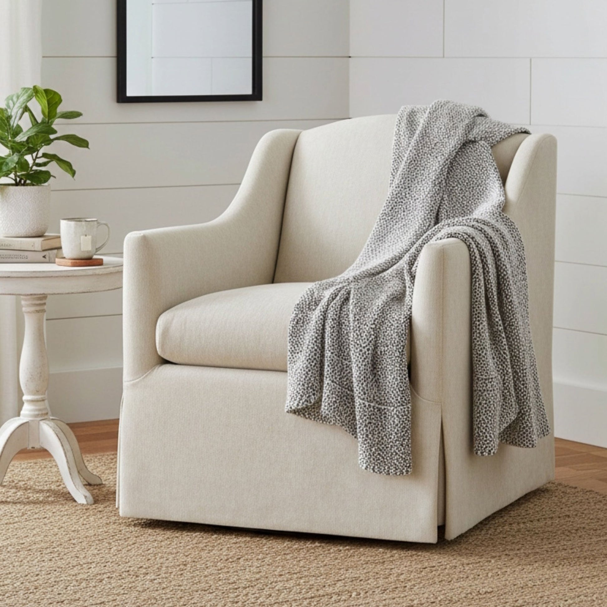 Luisa - Skirted Swivel Accent Chair Ridgecrest Home