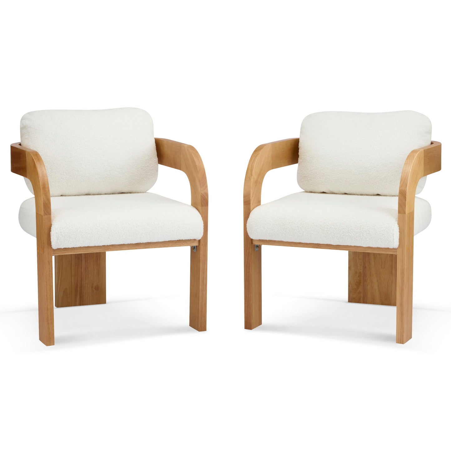 Dining Chairs With Pillow Back (Set of 2) Noble House