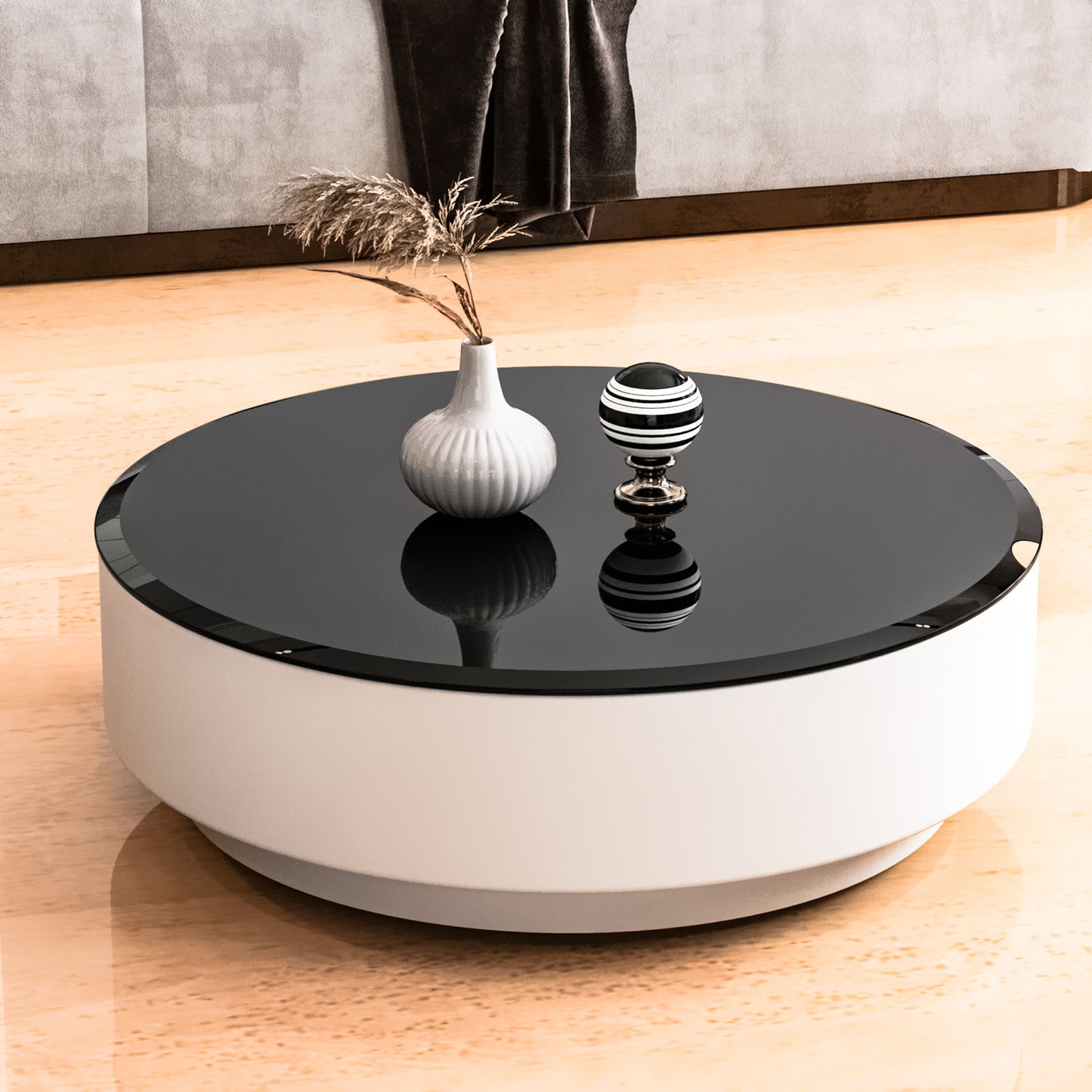 Round Tempered Glass Table Top Glass Thick Beveled Polished Edge Home Essentials