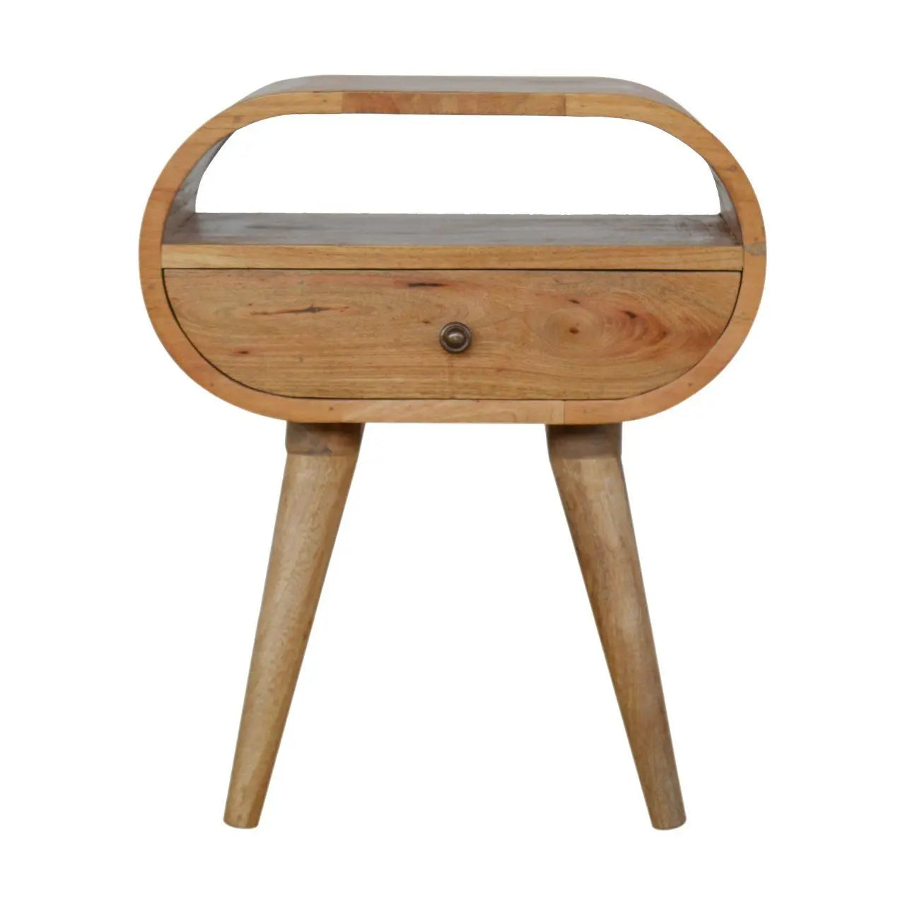 Circular Open Bedside Nightstand Artisan Furniture