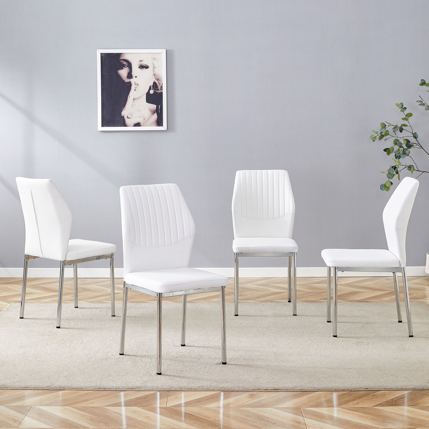 Luxury Simple High Resilience Dining Chair With Metal Legs Home Essentials