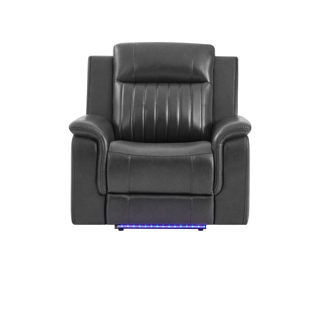 Ian - Power Recliner With Welt And LED Lighting - Charcoal Global Furniture USA