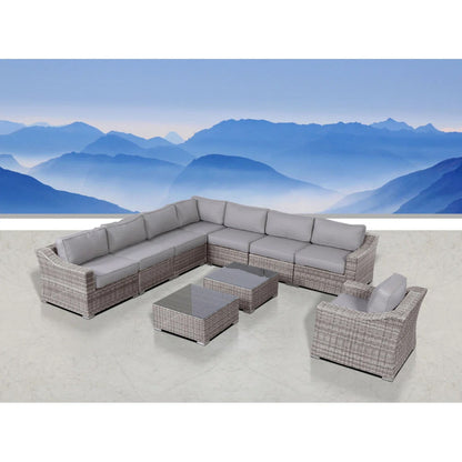 Outdoor Wicker Conversation Set With Cushions, All Weather LSI Patio Furniture