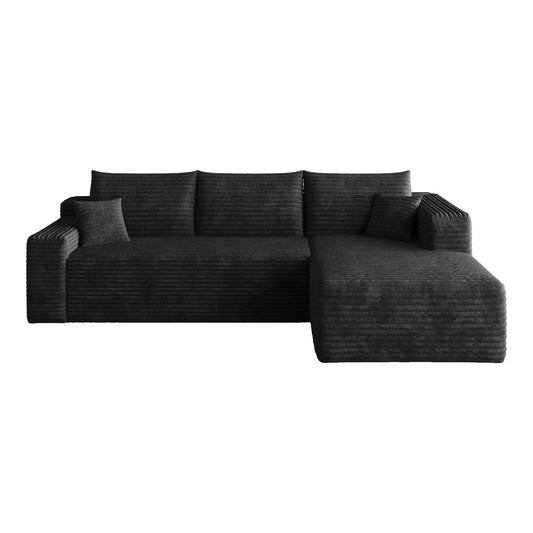 Cloud Sectional Sofa, Comfort U-Shaped Sofa For Living Room - Black Home Essentials