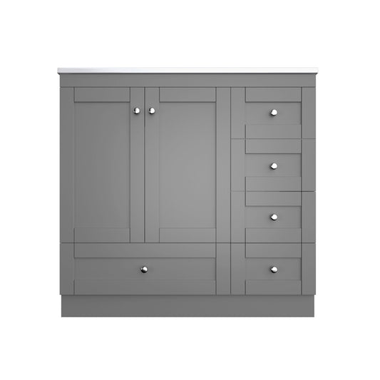 Shaker Free Standing Bathroom Vanity Cabinet With Sink, Soft Close Drawers, Soft Close Doors Hearth and Haven