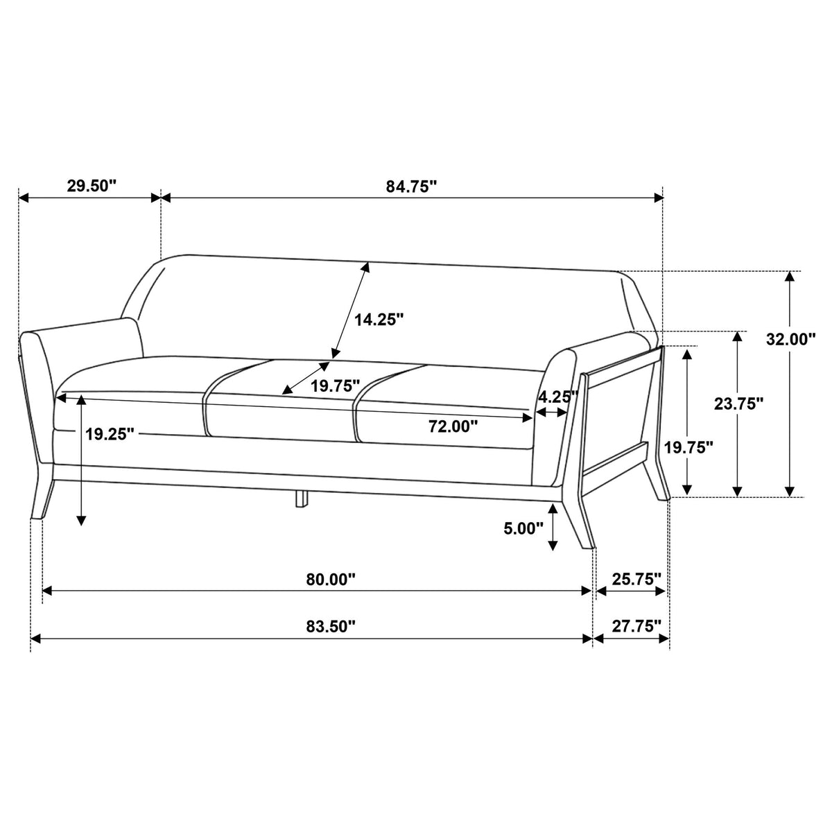 Caspian - Sofa - Gray Furniture Max