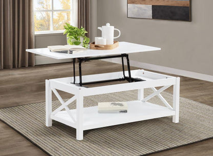 Skyview - 44" Rectangular Lift Top Coffee Table - White Coaster Fine Furniture