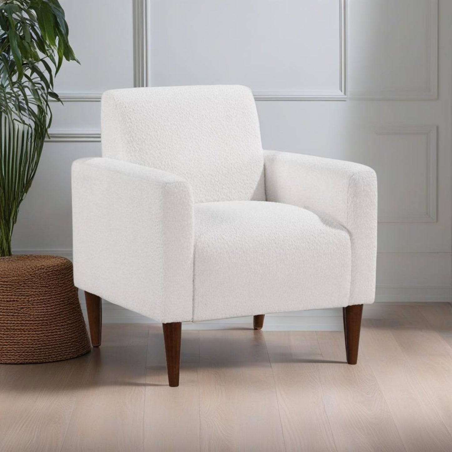 Caius - Arm Chair - White Ridgecrest Home