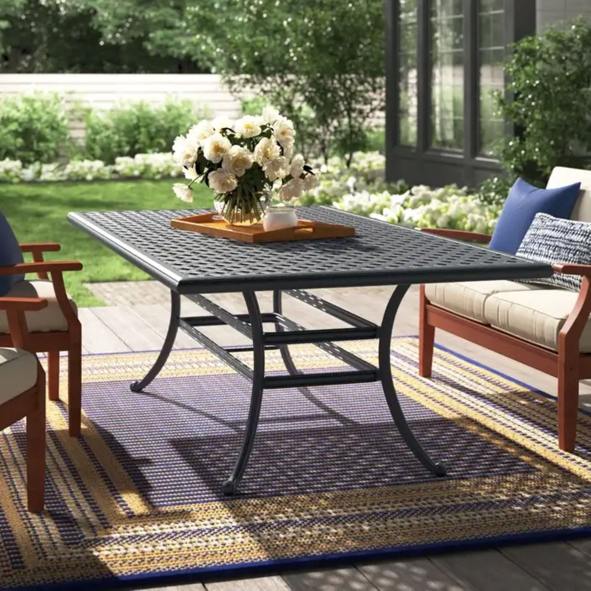 Rectangle Outdoor Dining Table Home Essentials