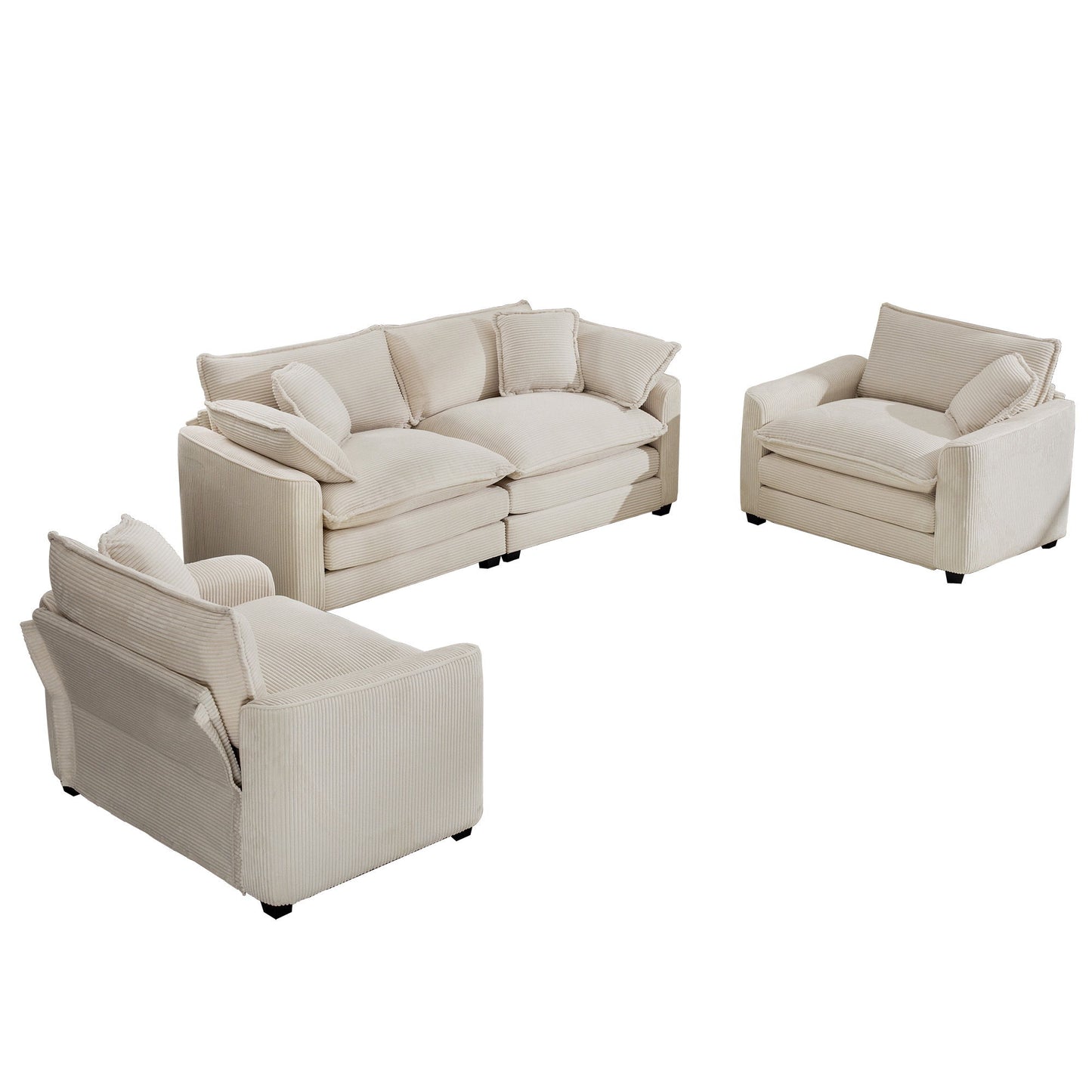 Elegant Oversized Sectional Sofa Set With Deep Seats And Flexible Layout Home Essentials