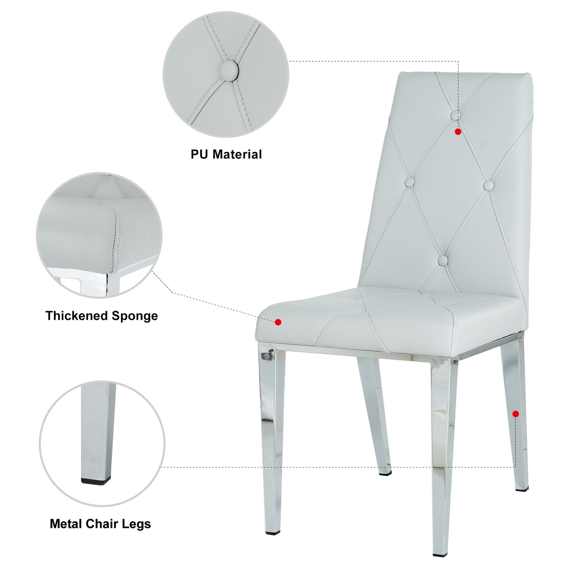 Modern Light Luxury Dining Chair (Set of 2) Home Essentials