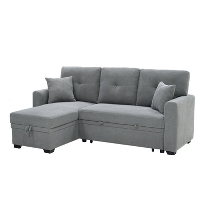 Sleeper Sectional With Pull Out Bed, Reversible Chaise Home Essentials
