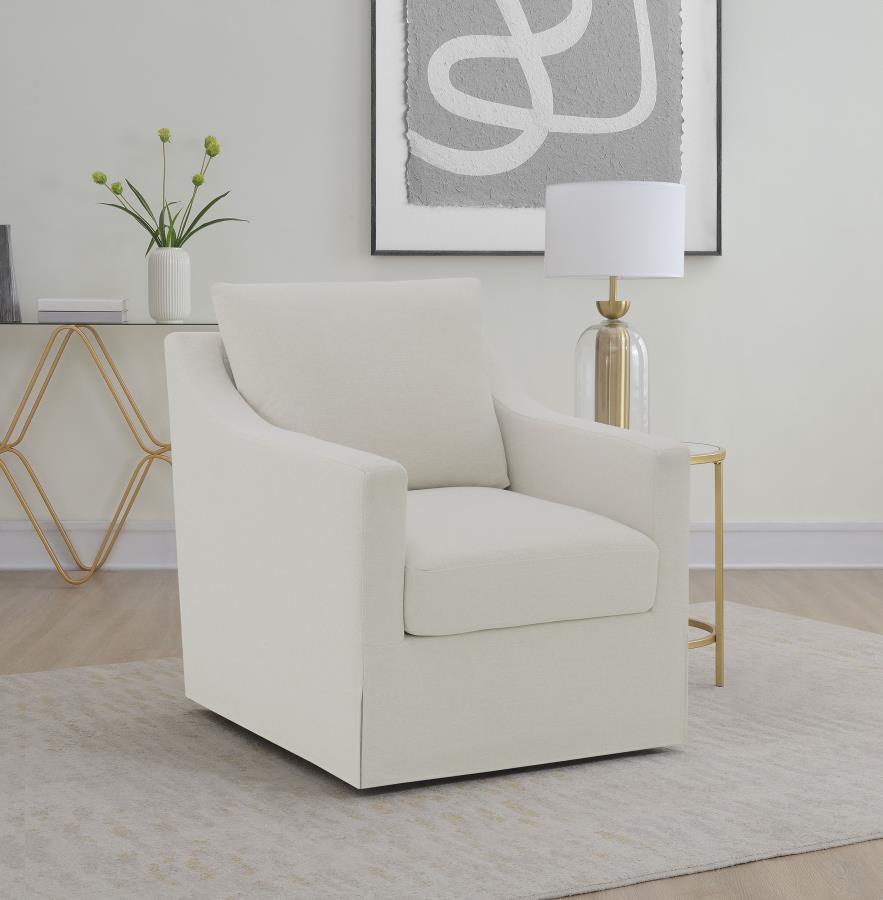 Winter - Upholstered Sloped Arm Accent Swivel Chair Coaster Fine Furniture