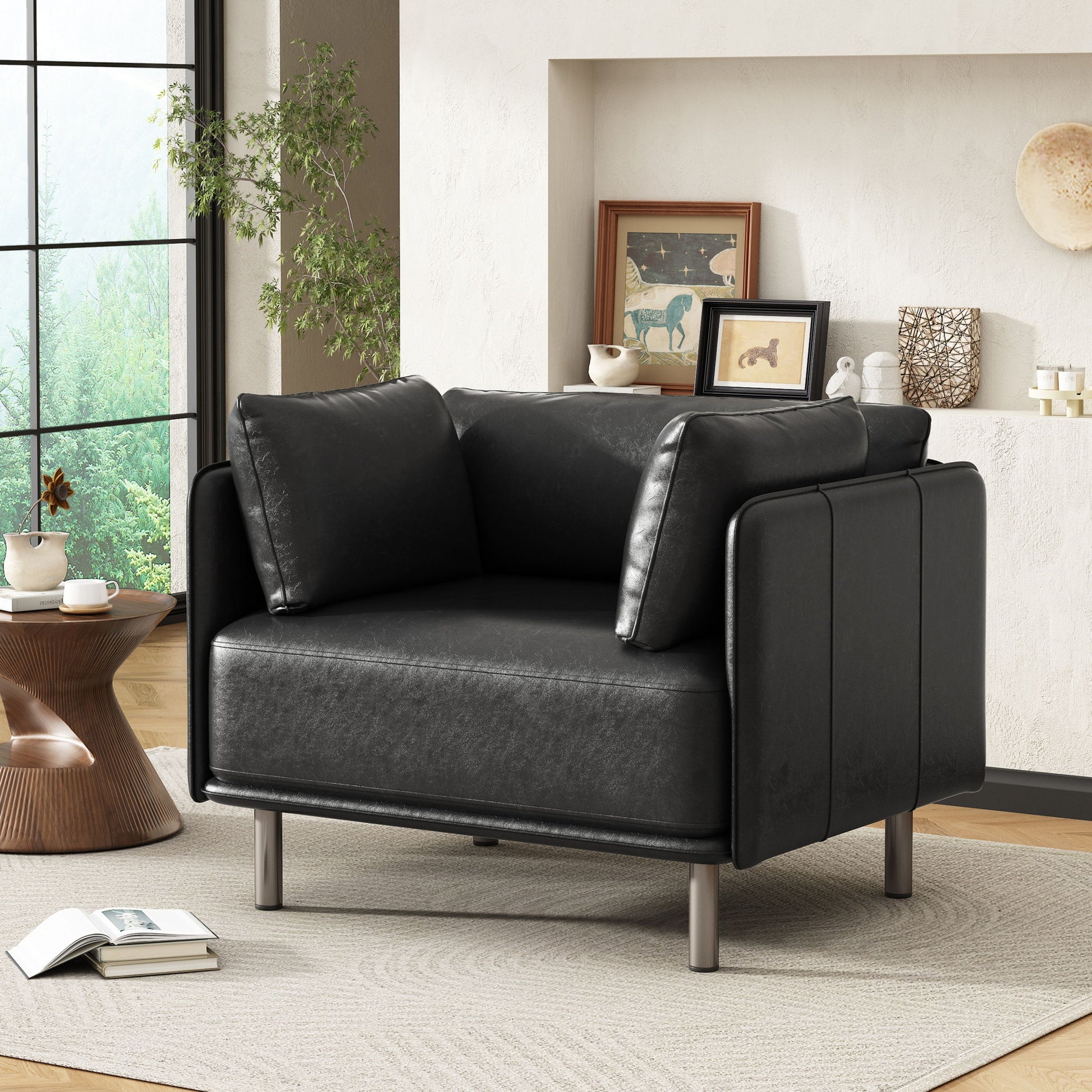 Vintage Modern Aesthetic Appeal Lounge Chair Noble House
