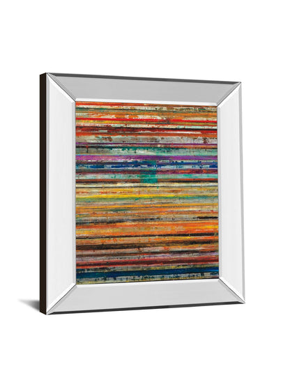 Shattered Earth By Gutierrez - Mirror Framed Print Wall Art - Orange