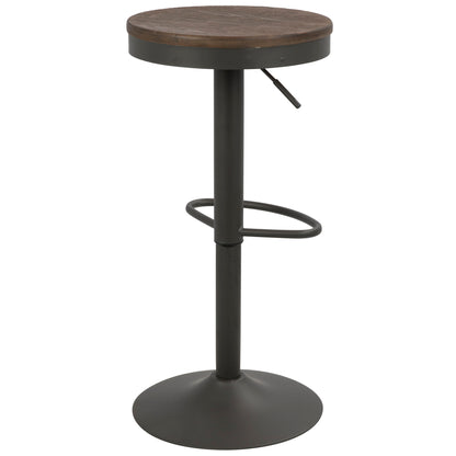Dakota - Industrial Adjustable Barstool (Set of 2) Lumi Source