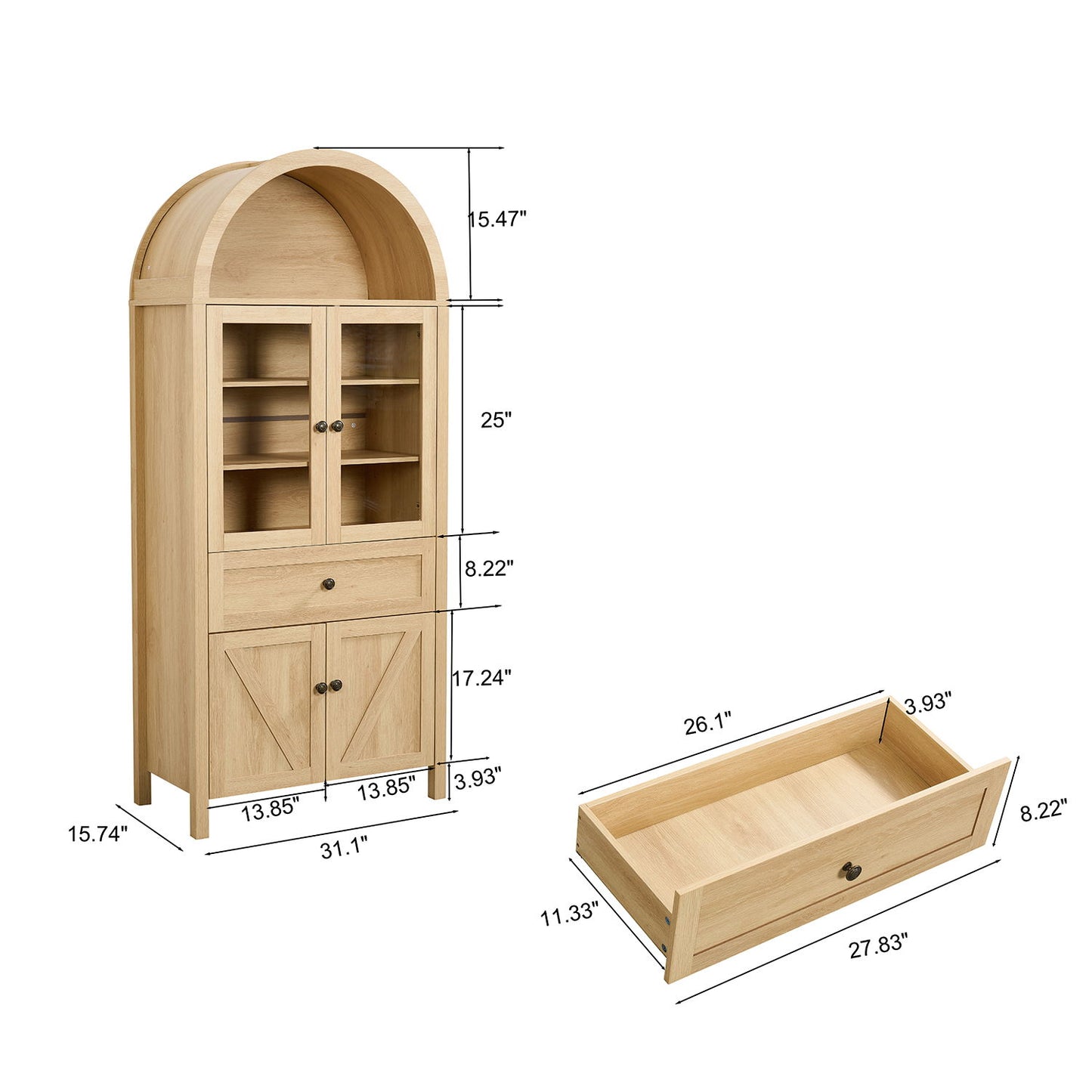 Retro Dome Cabinet With Large Storage Space Home Essentials