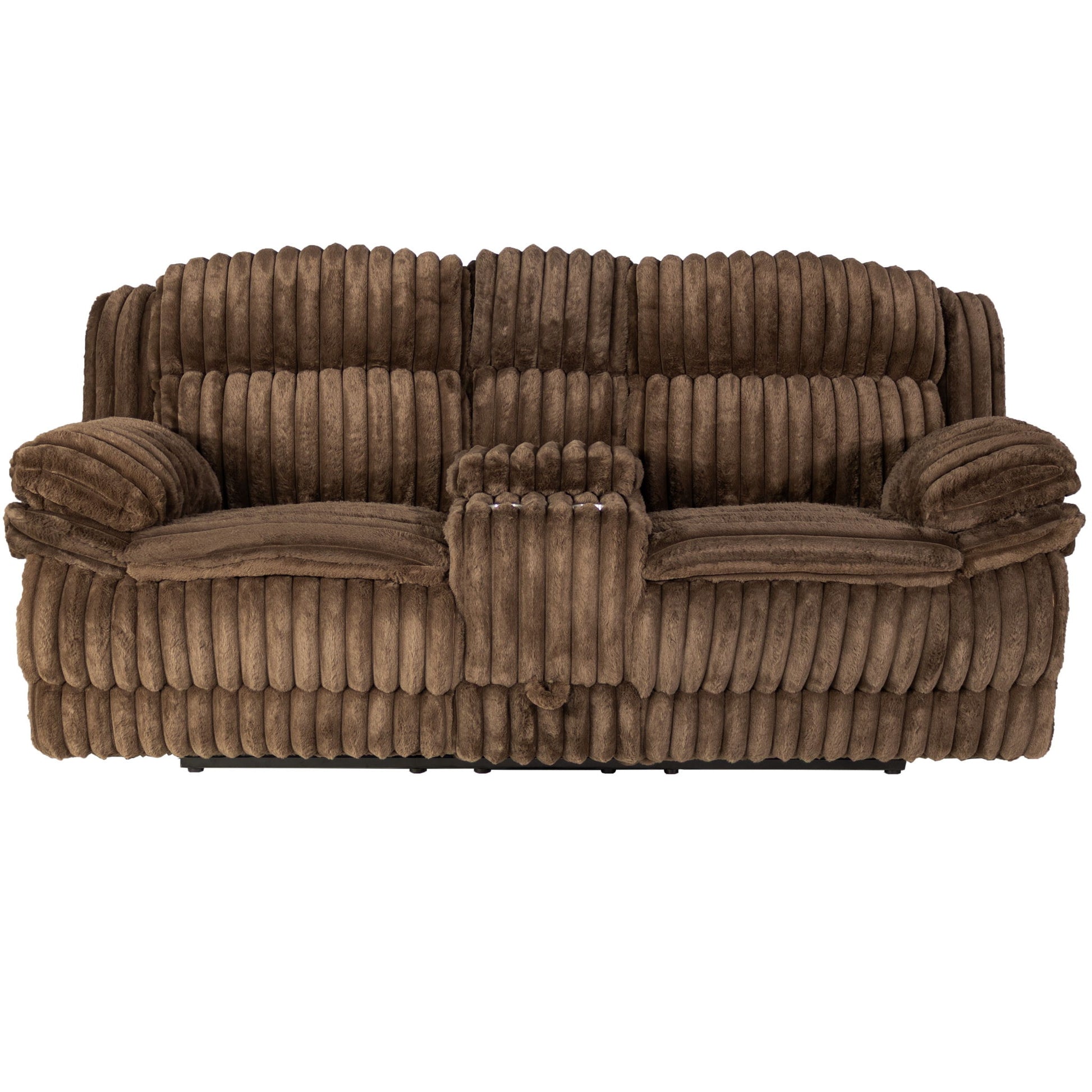 Contemporary Motion Loveseat With Console Storage Home Essentials