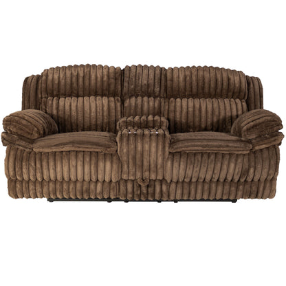 Contemporary Motion Loveseat With Console Storage Home Essentials