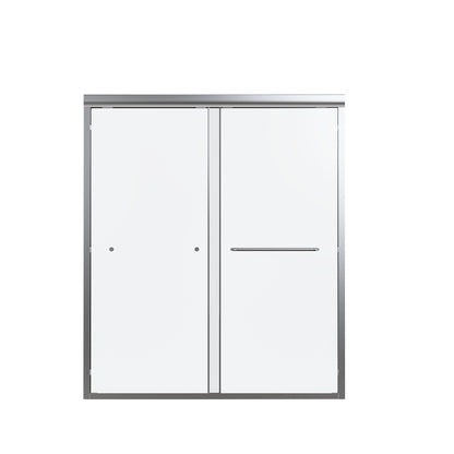 Semi-Frameless Double Sliding Shower Door, Bypass Shower Door, 1 / 4" (6Mm) Thick SGCC Tempered Glass Door Daily Nest