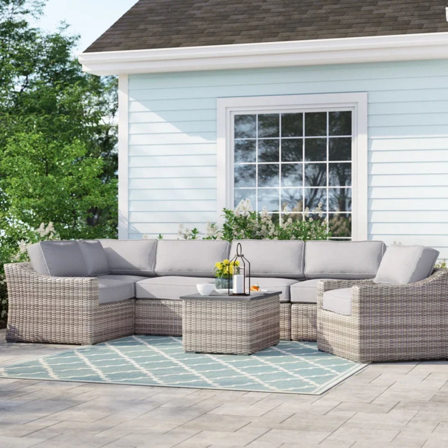 Stylish Sofa Seating Group With Cushions Perfect For Outdoor Gatherings LSI Patio Furniture