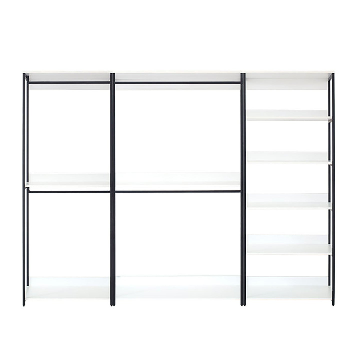 Fiona - Freestanding 3 Tower System Walk In Closet With 7 Shelf Wood And Metal Frame - White Home Essentials