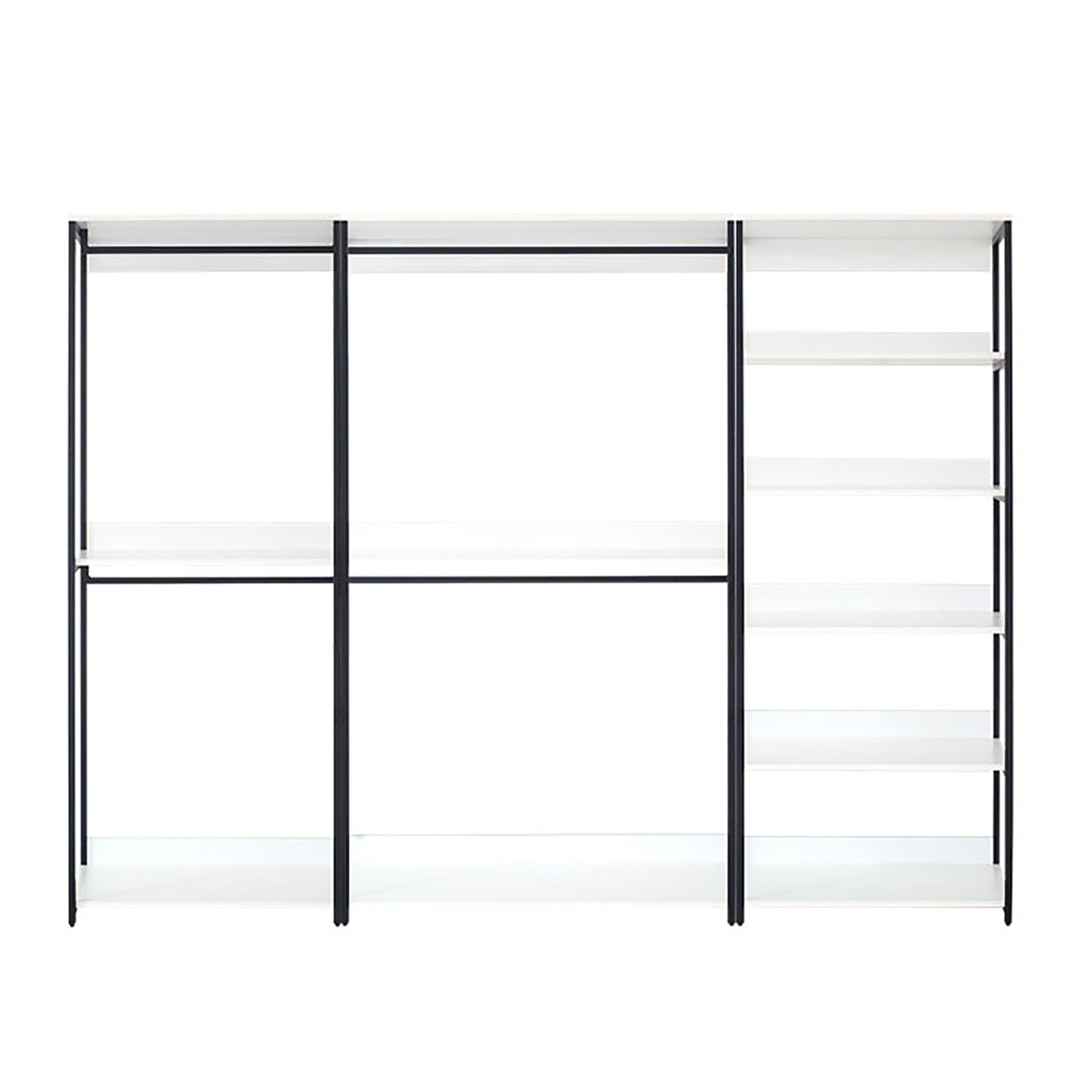 Fiona - Freestanding 3 Tower System Walk In Closet With 7 Shelf Wood And Metal Frame - White Home Essentials