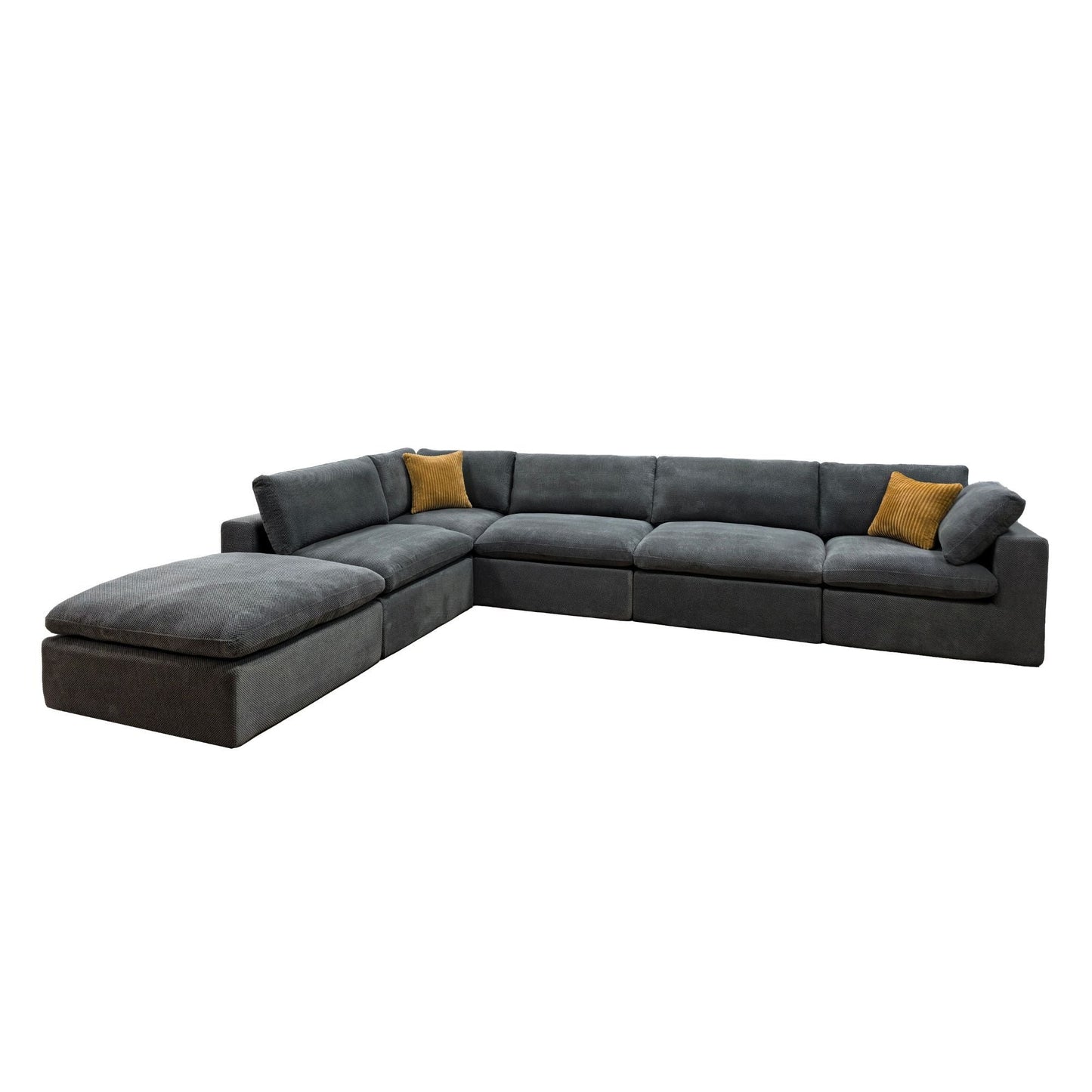 Custom Configuration Modular Sectional & Toss Pillows Home Essentials