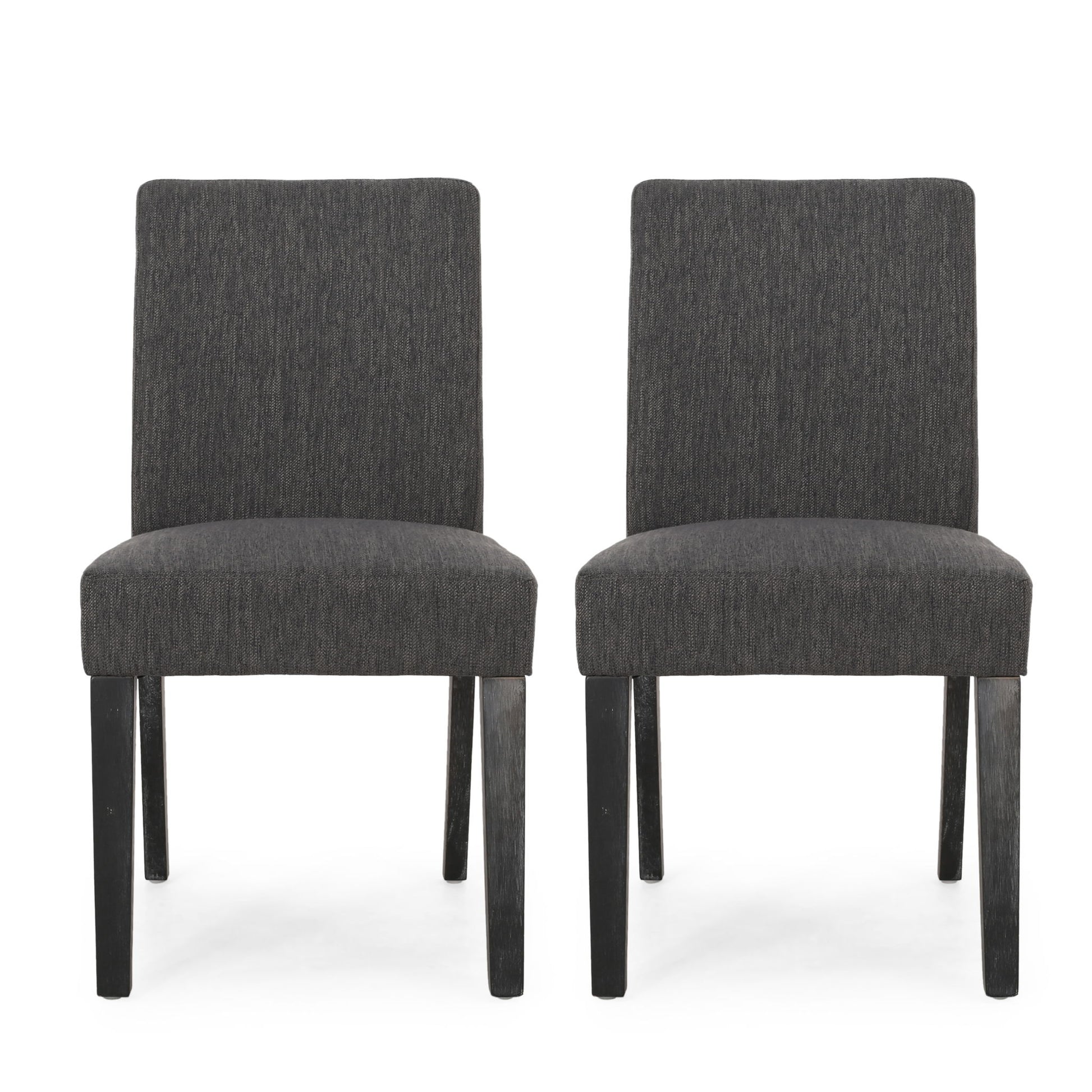 Contemporary Dining Chair With Upholstered Seating And Tapered Legs Noble House