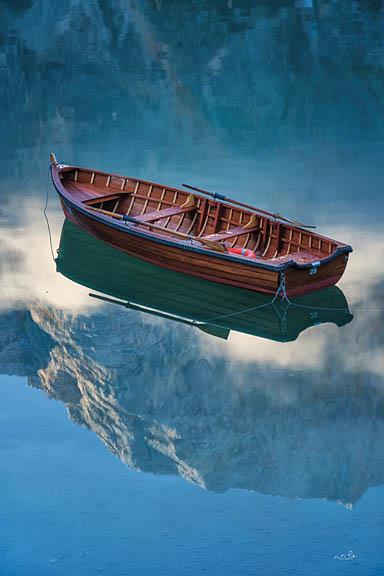 Floating By Martin Podt (Framed) (Small) - Blue