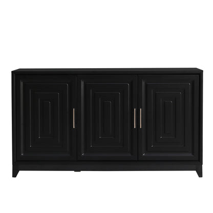 TV Stand For TVs Up To 65", Modern Entertainment Center Media Console Cabinet With 2 Spacious Storage Space, Solid Wood Legs For Living Room Hearth and Haven