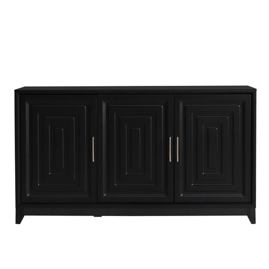 TV Stand For TVs Up To 65", Modern Entertainment Center Media Console Cabinet With 2 Spacious Storage Space, Solid Wood Legs For Living Room Hearth and Haven