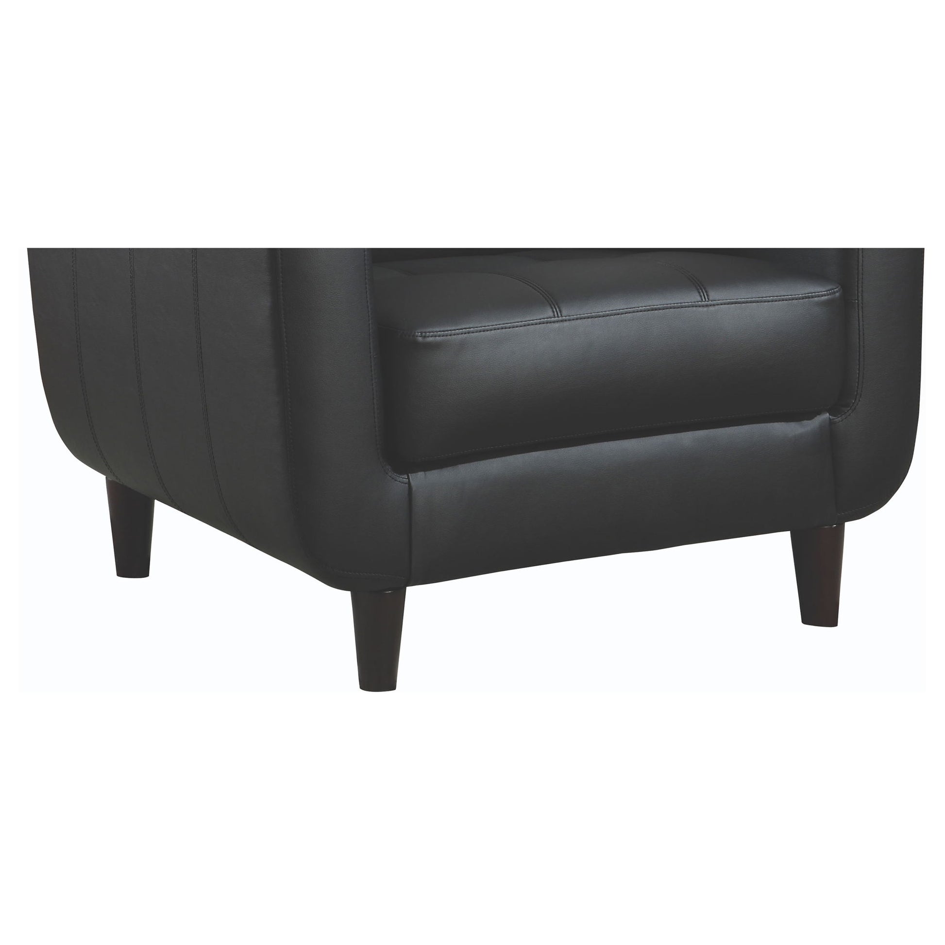 Track Arm Accent Chair With Tufted Upholstery - Black Furniture Max