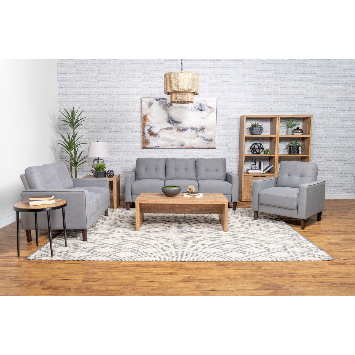 Harvey - Track Arm Tufted Sofa Set Furniture Max