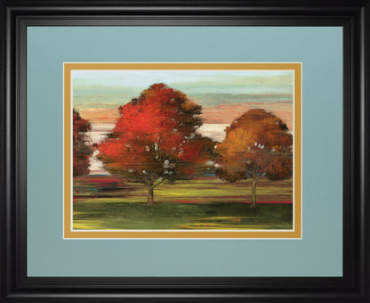 Tress In Motion By Alison Pearce - Framed Print Wall Art - Red Classy Art