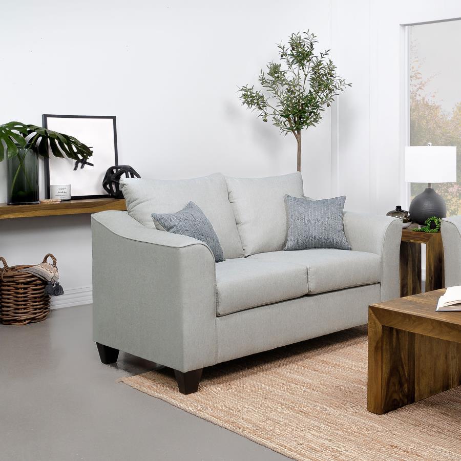 Salizar - Upholstered Flared Arm Loveseat CoasterEssence