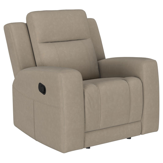 Slater - Upholstered Recliner Chair With Manual Recline - Taupe Furniture Max
