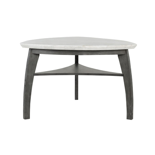Jasmine - Bar Table With Arched Legs And Marble Top, Triangular Shape - Gray Global Furniture USA