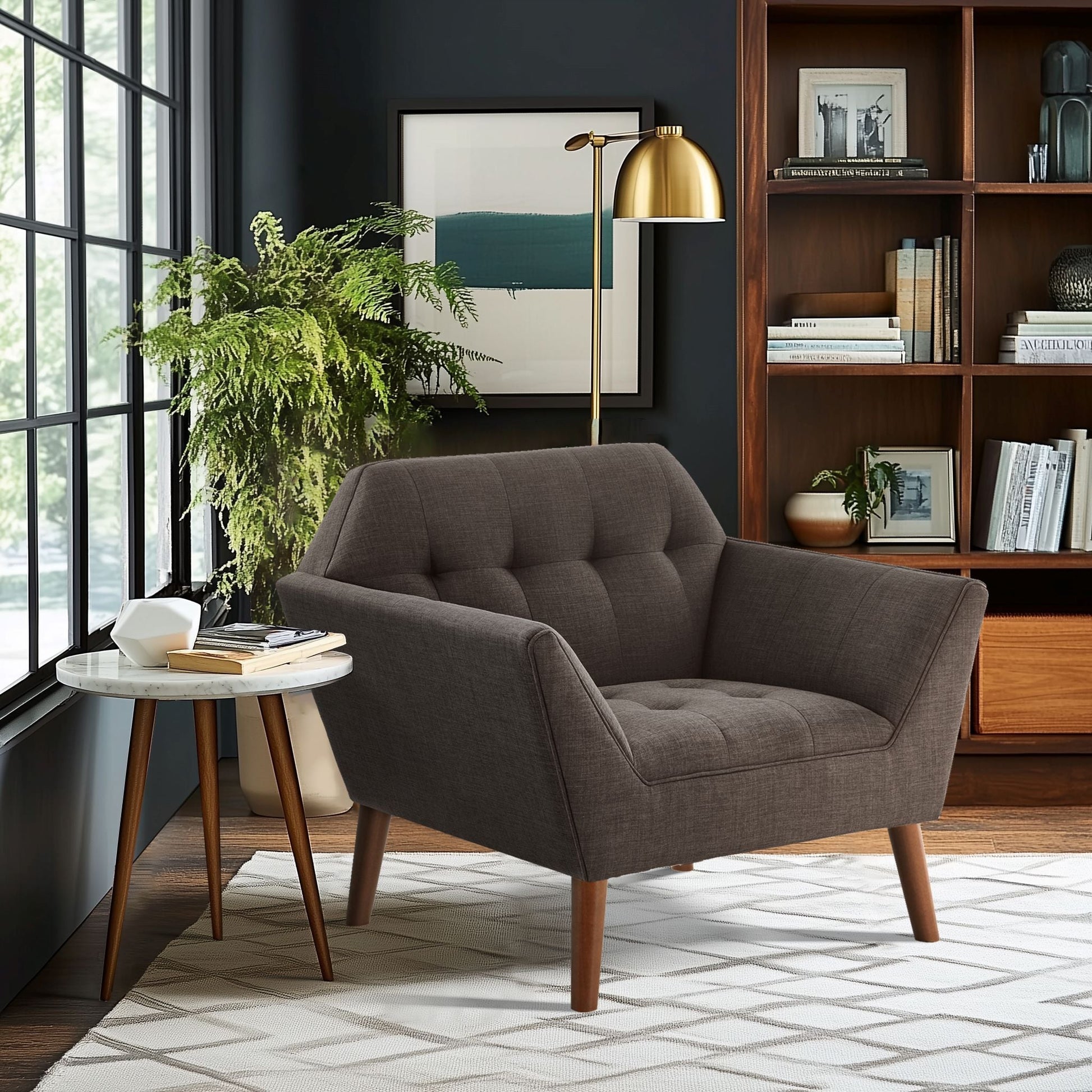 Newport - Lounge Chair - Charcoal INK+IVY