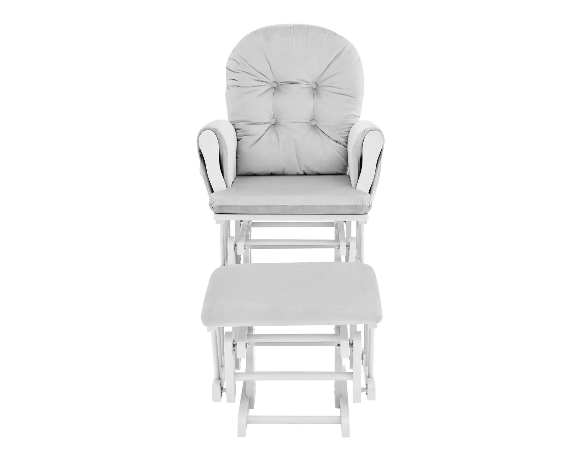 Mason - Glider And Ottoman White Wood Suite Bebe