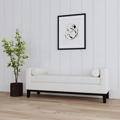 Rosie - Upholstered Accent Bench With Armrests - Vanilla Coaster Fine Furniture