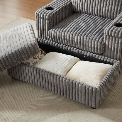 3 Seater Sofa With 2 Ottomans For Living Room Home Essentials