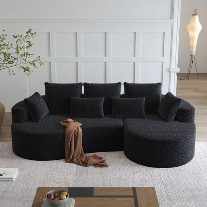 Curved Oversized Sectional Sofa With Extra Deep Seat Home Essentials