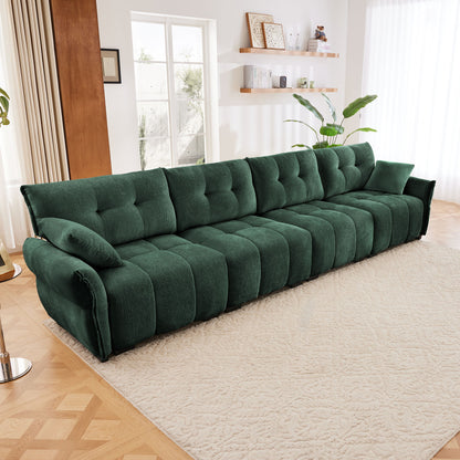 Modern Sofa & Pillows, Textured Cover, High Rebound Cushions Home Essentials